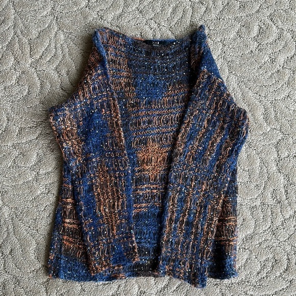 Sequin Blue and Gold Sweater Size S XXI forever 21 - Picture 1 of 2